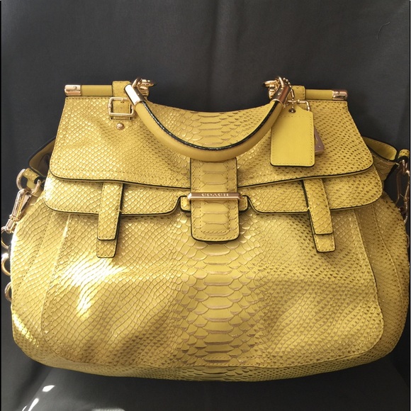 NWT Coach Pinnacle Embossed Metallic Python - Picture 1 of 6